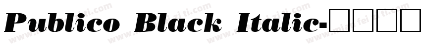 Publico Black Italic字体转换